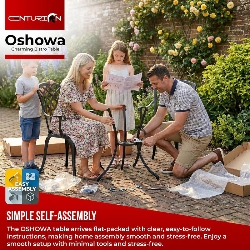 Oshowa Garden and Patio Cast Aluminium Bistro Table