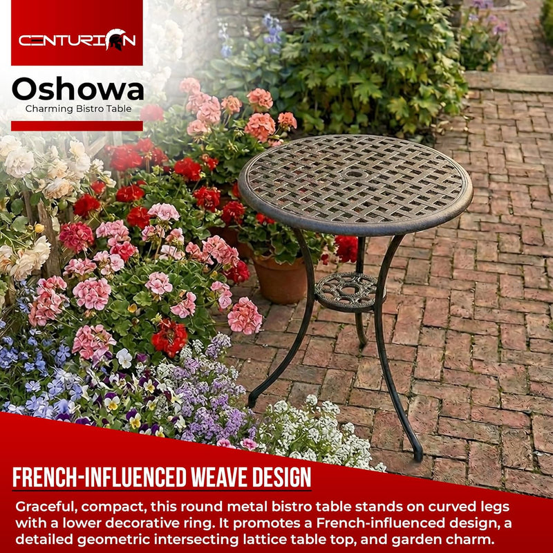 Oshowa Garden and Patio Cast Aluminium Bistro Table