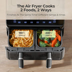Ostba Appliance Dual Air Fryer 4+4L Zone
