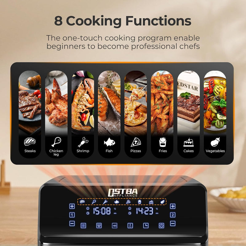 Ostba Appliance Dual Air Fryer 4+4L Zone