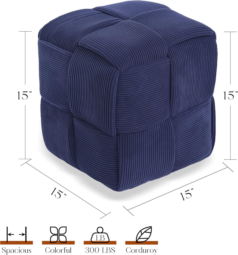 Ottoman Foot Rest Soft and Comfortable Square Corduroy