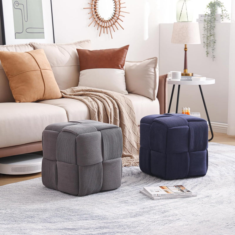 Ottoman Foot Rest Soft and Comfortable Square Corduroy