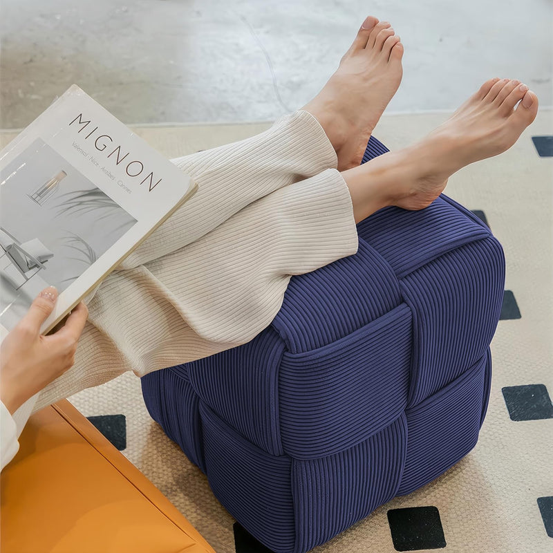 Ottoman Foot Rest Soft and Comfortable Square Corduroy