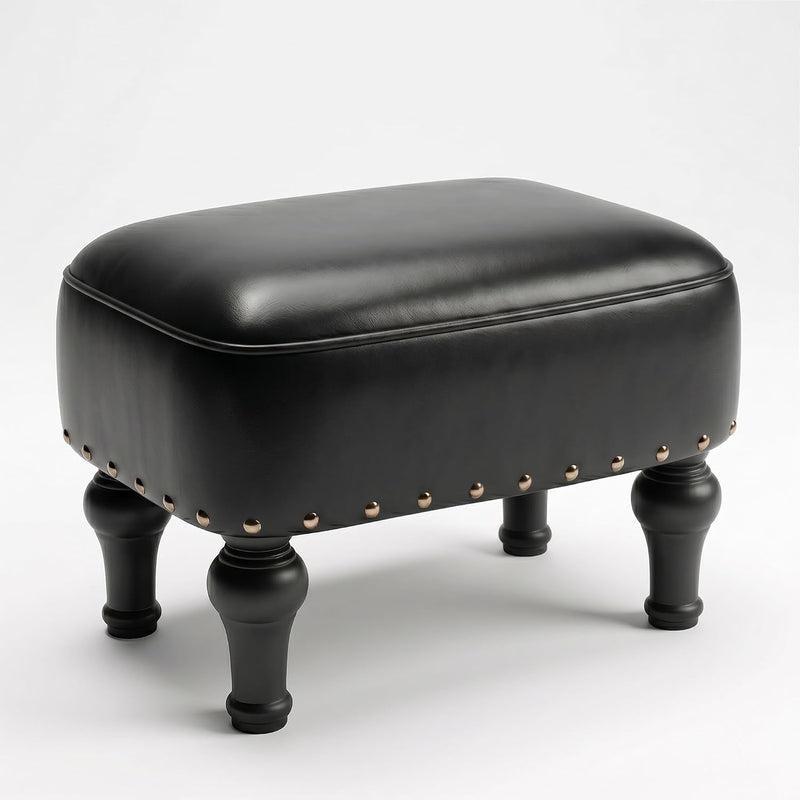 Ottoman Leather Foot Rest with Thicker Foam Padded