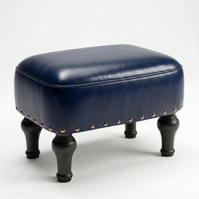 Ottoman Leather Foot Rest with Thicker Foam Padded