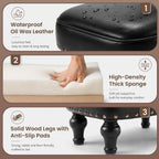 Ottoman Leather Foot Rest with Thicker Foam Padded