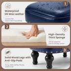 Ottoman Leather Foot Rest with Thicker Foam Padded