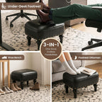 Ottoman Leather Foot Rest with Thicker Foam Padded