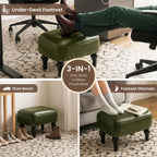 Ottoman Leather Foot Rest with Thicker Foam Padded