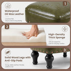 Ottoman Leather Foot Rest with Thicker Foam Padded