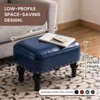 Ottoman Leather Foot Rest with Thicker Foam Padded