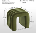 Arched Ottoman Foot Stool 45CM Height Upholstered Pouffe