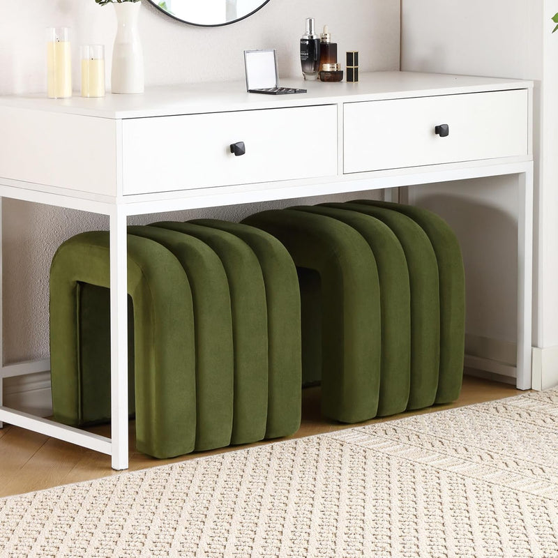 Arched Ottoman Foot Stool 45CM Height Upholstered Pouffe
