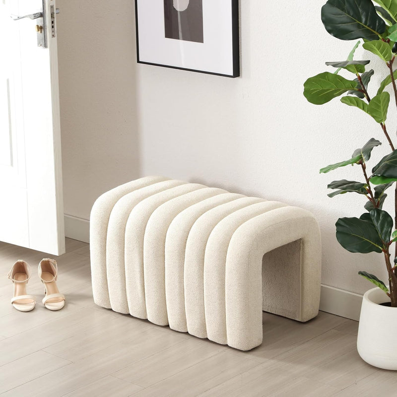Arched Ottoman Foot Stool 45CM Height Upholstered Pouffe