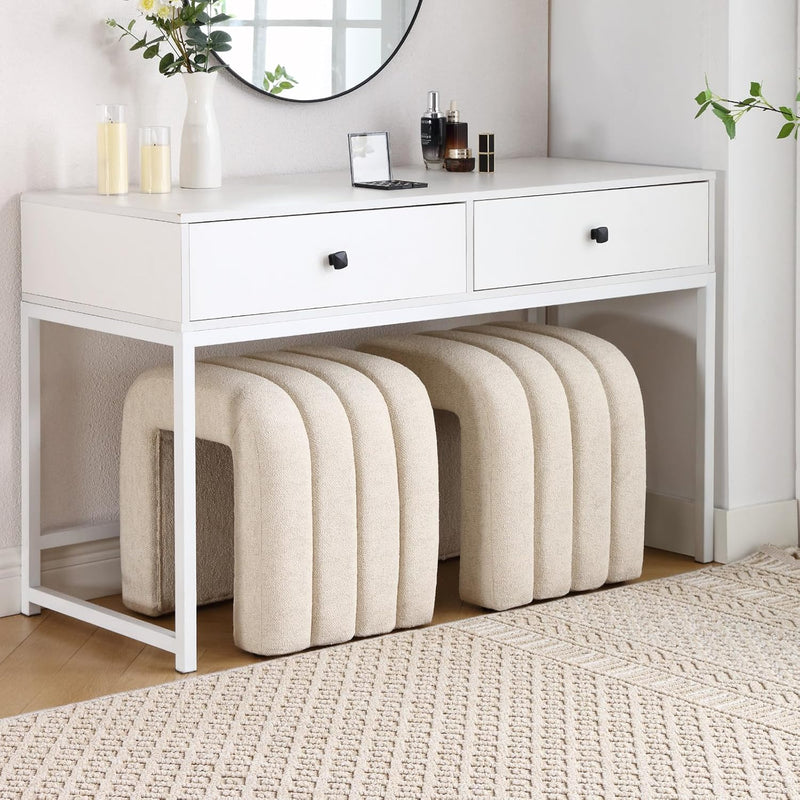 Arched Ottoman Foot Stool 45CM Height Upholstered Pouffe