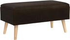Ottoman Storage Bench Velvet Upholstery 40L Capacity Padded