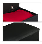 Ottoman Storage Bench Velvet Upholstery 40L Capacity Padded