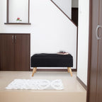 Ottoman Storage Bench Velvet Upholstery 40L Capacity Padded