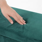 Ottoman Storage Bench Velvet Upholstery 40L Capacity Padded