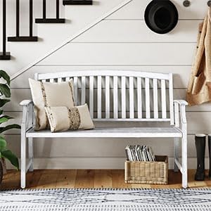 Outdoor Bench Garden with Anti-Rust Aluminium Steel Metal