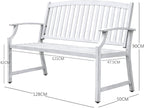 Outdoor Bench Garden with Anti-Rust Aluminium Steel Metal