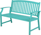 Outdoor Bench Garden with Anti-Rust Aluminium Steel Metal