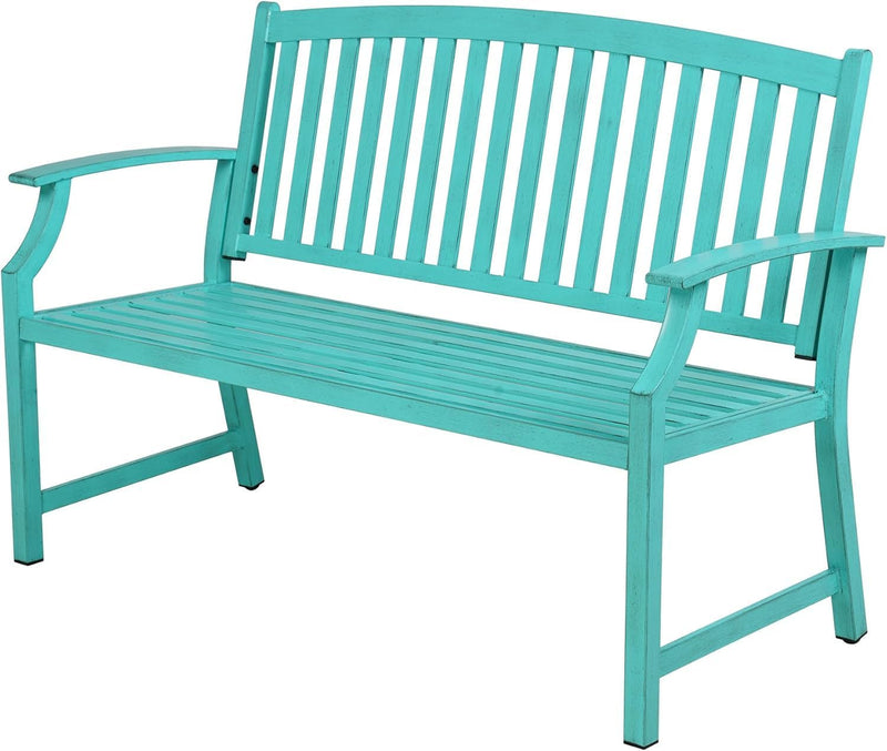Outdoor Bench Garden with Anti-Rust Aluminium Steel Metal
