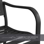 Outdoor Bench Garden with Anti-Rust Aluminium Steel Metal