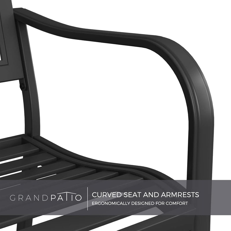 Outdoor Bench Garden with Anti-Rust Aluminium Steel Metal