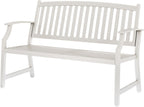 Outdoor Bench Garden with Anti-Rust Aluminium Steel Metal
