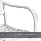 Outdoor Bench Garden with Anti-Rust Aluminium Steel Metal