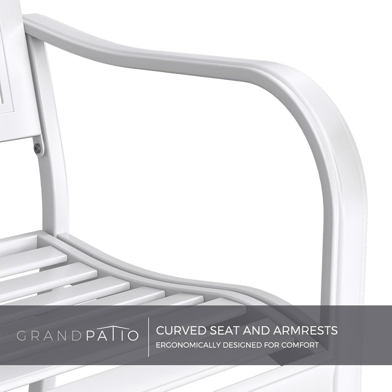 Outdoor Bench Garden with Anti-Rust Aluminium Steel Metal