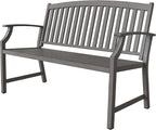Outdoor Bench Garden with Anti-Rust Aluminium Steel Metal