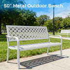 Outdoor Bench Garden with Anti-Rust Aluminium Steel Metal