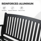 Outdoor Bench Garden with Anti-Rust Aluminium Steel Metal