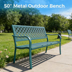 Outdoor Bench Garden with Anti-Rust Aluminium Steel Metal