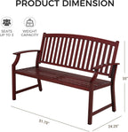 Outdoor Bench Garden with Anti-Rust Aluminium Steel Metal