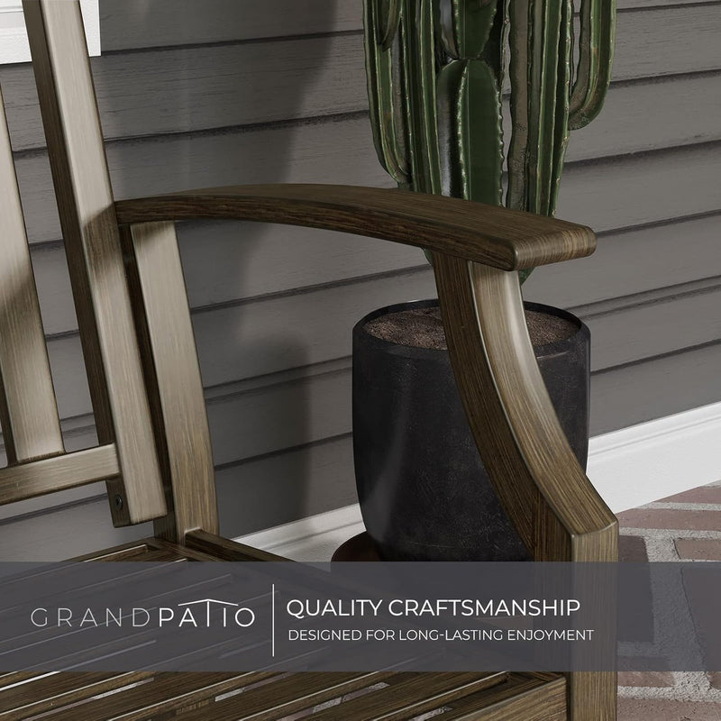 Outdoor Bench Garden with Anti-Rust Aluminium Steel Metal