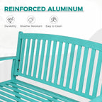 Outdoor Bench Garden with Anti-Rust Aluminium Steel Metal