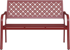 Outdoor Bench Garden with Anti-Rust Aluminium Steel Metal