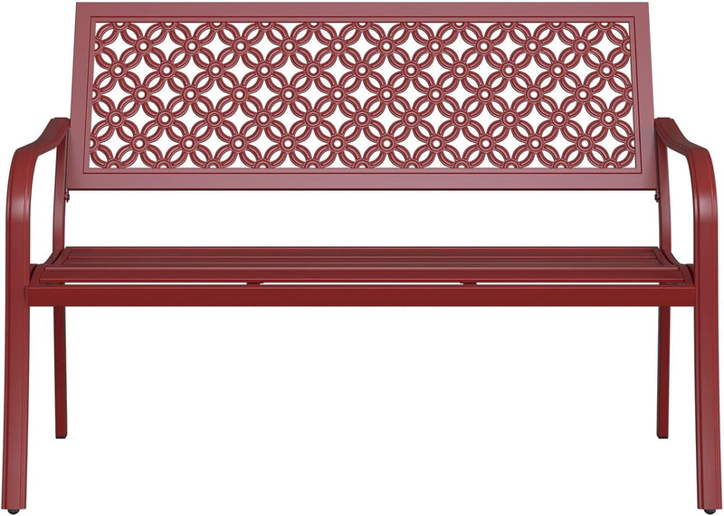 Outdoor Bench Garden with Anti-Rust Aluminium Steel Metal
