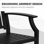 Outdoor Bench Garden with Anti-Rust Aluminium Steel Metal