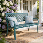 Outdoor Bench Garden with Anti-Rust Aluminium Steel Metal