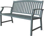 Outdoor Bench Garden with Anti-Rust Aluminium Steel Metal