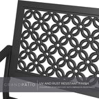 Outdoor Bench Garden with Anti-Rust Aluminium Steel Metal