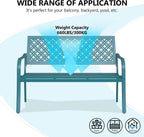 Outdoor Bench Garden with Anti-Rust Aluminium Steel Metal