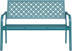 Outdoor Bench Garden with Anti-Rust Aluminium Steel Metal
