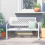 Outdoor Bench Garden with Anti-Rust Aluminium Steel Metal