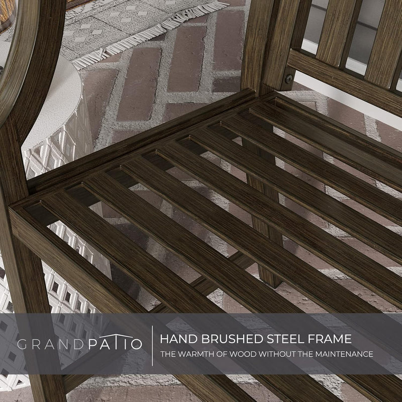 Outdoor Bench Garden with Anti-Rust Aluminium Steel Metal
