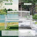 Outdoor Bench Garden with Anti-Rust Aluminium Steel Metal